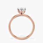 9ct Rose Gold Four Prong Solitaire 1.5mm Lab Diamond Ring side right image one