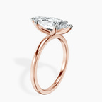 18kt Rose Gold Four Prong Solitaire 1.5mm Lab Diamond Ring standing product image one