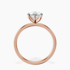 18kt Rose Gold Four Prong Solitaire 1.5mm Lab Diamond Ring side right image one