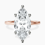14kt Rose Gold Four Prong Solitaire 1.5mm Lab Diamond Ring front image