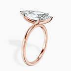 14kt Rose Gold Four Prong Solitaire 1.5mm Lab Diamond Ring standing product image one