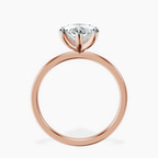 14kt Rose Gold Four Prong Solitaire 1.5mm Lab Diamond Ring side right image one