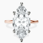 18kt Rose Gold Four Prong Solitaire 1.5mm Lab Diamond Ring front image