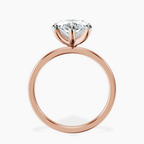 18kt Rose Gold Four Prong Solitaire 1.5mm Lab Diamond Ring side right image one