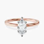 18kt Rose Gold Four Prong Solitaire 1.5mm Lab Diamond Ring front image