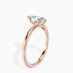 18kt Rose Gold Four Prong Solitaire 1.5mm Lab Diamond Ring standing product image one