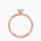 18kt Rose Gold Four Prong Solitaire 1.5mm Lab Diamond Ring side right image one
