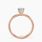 14kt Rose Gold Four Prong Solitaire 1.5mm Lab Diamond Ring side right image one