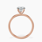 2.06 ct. oval Four Prong Ring in 10kt rose gold side right image one