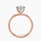 18kt Rose Gold Four Prong Solitaire 1.5mm Lab Diamond Ring side right image one