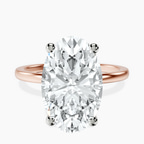 18kt Rose Gold Four Prong Solitaire 1.5mm Lab Diamond Ring front image