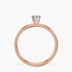 14kt Rose Gold Four Prong Solitaire 1.5mm Lab Diamond Ring side right image one