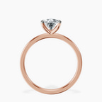14kt Rose Gold Four Prong Solitaire 1.5mm Lab Diamond Ring side right image one