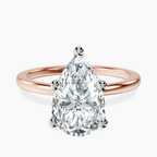 18kt Rose Gold Four Prong Solitaire 1.5mm Lab Diamond Ring front image