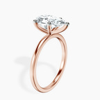18kt Rose Gold Four Prong Solitaire 1.5mm Lab Diamond Ring standing product image one