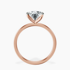 18kt Rose Gold Four Prong Solitaire 1.5mm Lab Diamond Ring side right image one