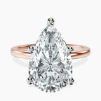 18kt Rose Gold Four Prong Solitaire 1.5mm Lab Diamond Ring front image
