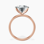 18kt Rose Gold Four Prong Solitaire 1.5mm Lab Diamond Ring side right image one