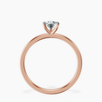 14kt Rose Gold Four Prong Solitaire 1.5mm Lab Diamond Ring side right image one