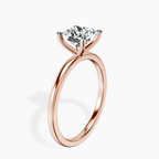 10kt Rose Gold Four Prong Solitaire 1.5mm Lab Diamond Ring standing product image one