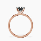 10kt Rose Gold Four Prong Solitaire 1.5mm Lab Diamond Ring side right image one