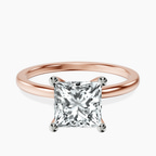 9ct Rose Gold Four Prong Solitaire 1.5mm Lab Diamond Ring front image