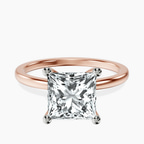 14kt Rose Gold Four Prong Solitaire 1.5mm Lab Diamond Ring front image