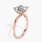 14kt Rose Gold Four Prong Solitaire 1.5mm Lab Diamond Ring standing product image one