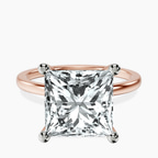 18kt Rose Gold Four Prong Solitaire 1.5mm Lab Diamond Ring front image