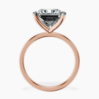 18kt Rose Gold Four Prong Solitaire 1.5mm Lab Diamond Ring side right image one