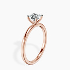10kt Rose Gold Four Prong Solitaire 1.5mm Lab Diamond Ring standing product image one