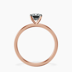 10kt Rose Gold Four Prong Solitaire 1.5mm Lab Diamond Ring side right image one