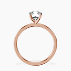 14kt Rose Gold Four Prong Solitaire 1.5mm Lab Diamond Ring side right image one