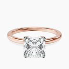 9ct Rose Gold Four Prong Solitaire 1.5mm Lab Diamond Ring front image
