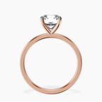 9ct Rose Gold Four Prong Solitaire 1.5mm Lab Diamond Ring side right image one