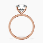 14kt Rose Gold Four Prong Solitaire 1.5mm Lab Diamond Ring side right image one