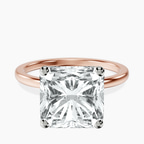 18kt Rose Gold Four Prong Solitaire 1.5mm Lab Diamond Ring front image