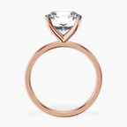 18kt Rose Gold Four Prong Solitaire 1.5mm Lab Diamond Ring side right image one