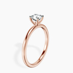 18kt Rose Gold Four Prong Solitaire 1.5mm Lab Diamond Ring standing product image one