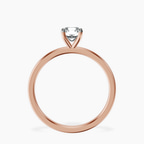18kt Rose Gold Four Prong Solitaire 1.5mm Lab Diamond Ring side right image one