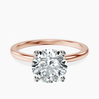 18ct Rose Gold Four Prong Solitaire 1.5mm Lab Diamond Ring front image