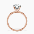 18kt Rose Gold Four Prong Solitaire 1.5mm Lab Diamond Ring side right image one