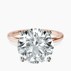 18kt Rose Gold Four Prong Solitaire 1.5mm Lab Diamond Ring front image