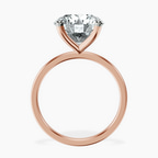 18kt Rose Gold Four Prong Solitaire 1.5mm Lab Diamond Ring side right image one