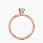 10kt Rose Gold Four Prong Solitaire 1.5mm Lab Diamond Ring side right image one