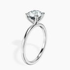 Platinum Four Prong Solitaire 1.5mm Lab Diamond Ring standing product image one