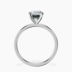 Platinum Four Prong Solitaire 1.5mm Lab Diamond Ring side right image one