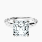 Platinum Four Prong Solitaire 1.5mm Lab Diamond Ring front image