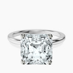 18kt White Gold Four Prong Solitaire 1.5mm Lab Diamond Ring front image