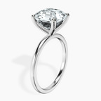 18kt White Gold Four Prong Solitaire 1.5mm Lab Diamond Ring standing product image one